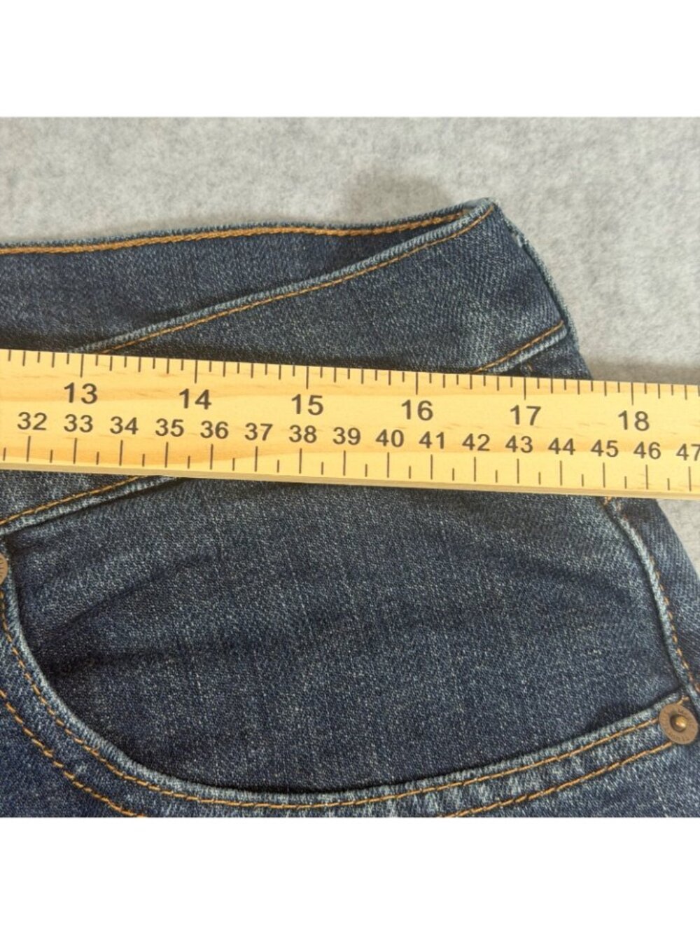 Perry Ellis America Men's 36x32 Dark Wash Straight Leg Denim Jeans - Picture 8 of 11